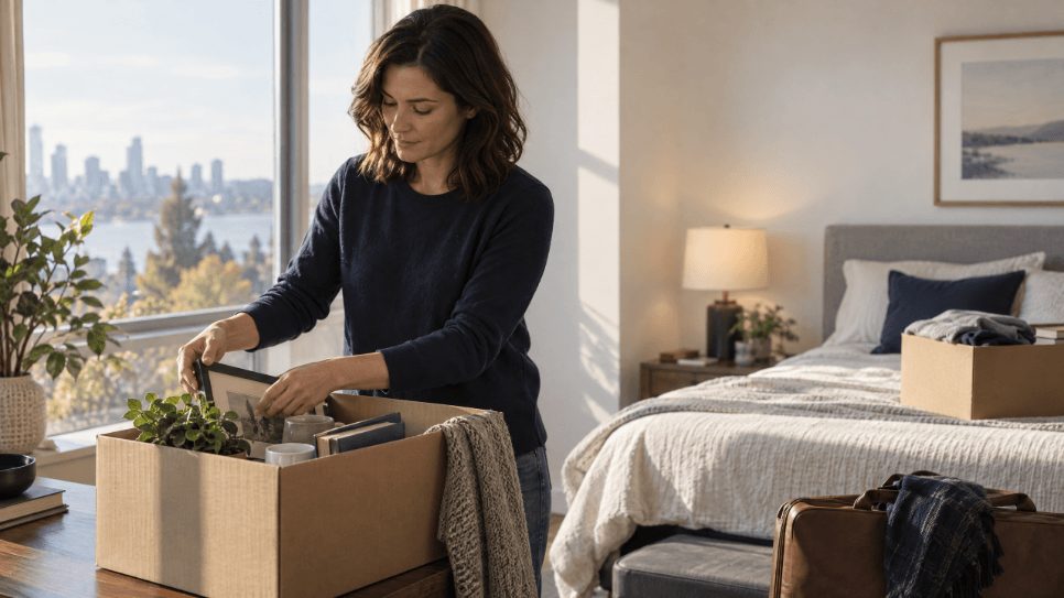 Common law spouse packing up after a separation in BC Canada
